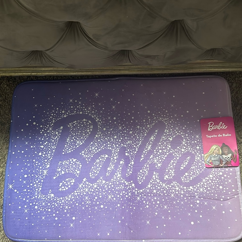 Barbie sparkle floor mat